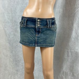 Denim mini skirt